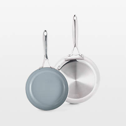 GreenPan ™ Valencia Pro Stainless Steel 8" and 10" Fry Pan Set