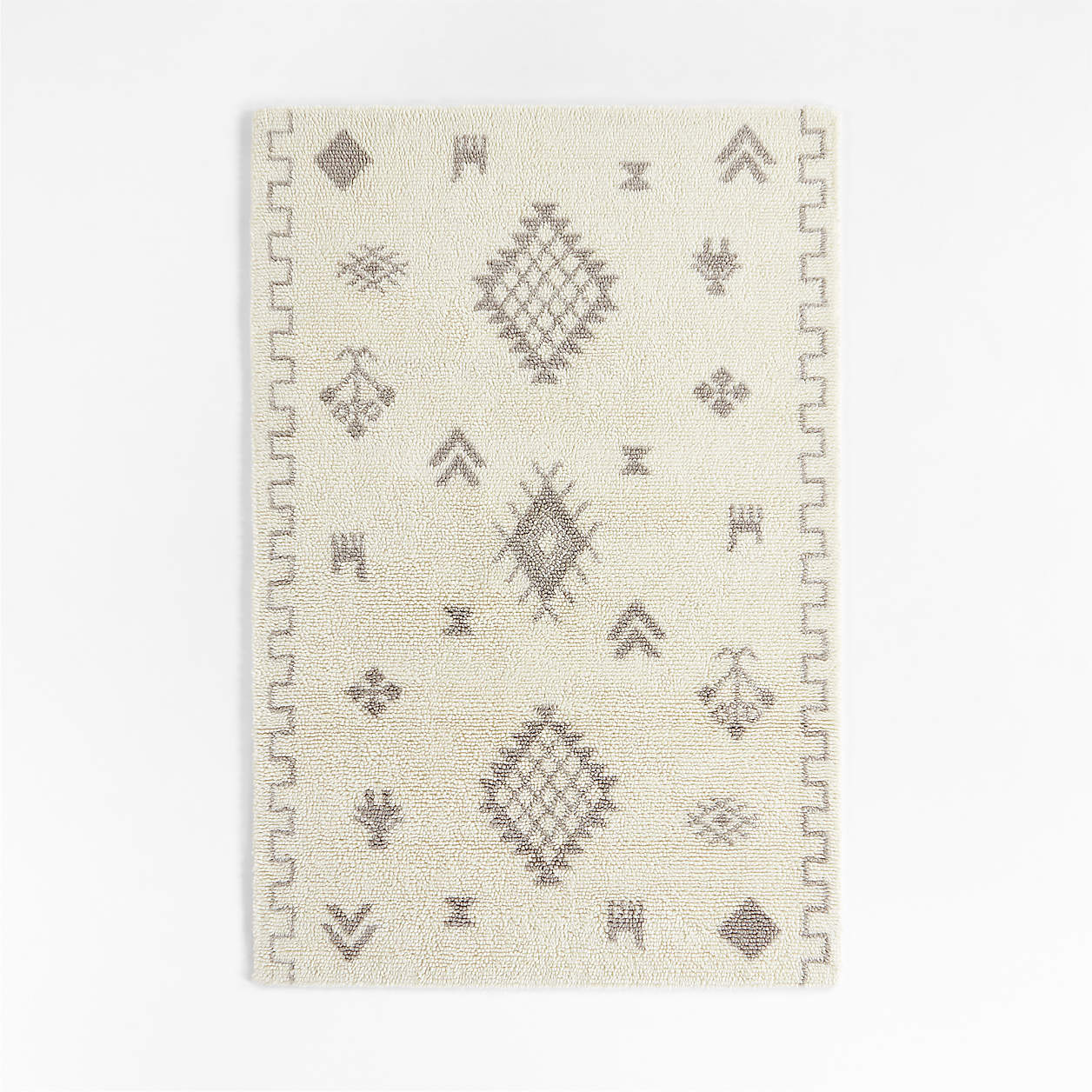 Gabey Figures Wool Dark Beige Kids Area Rug 6x9 Crate & Kids