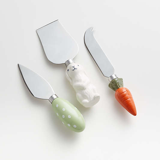 Gaby Easter Cheese Knives, Set of 3