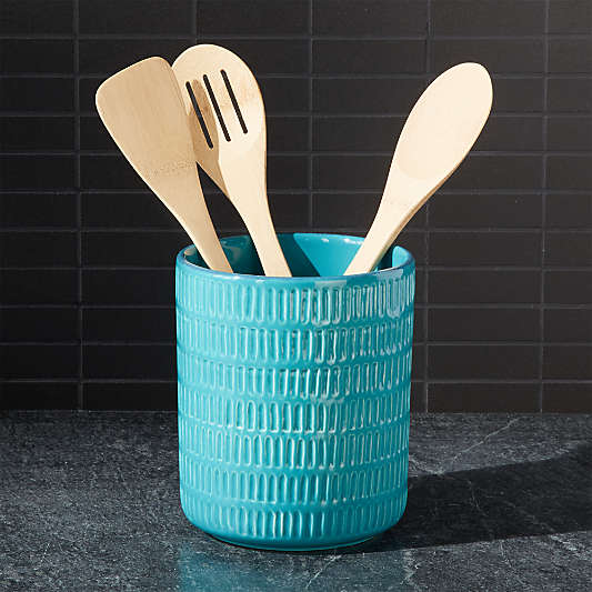 Gael Teal Utensil Holder