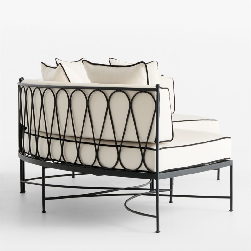 Galleria 144" Metal Outdoor Curved Sofa with Cushions - image 7 of 10