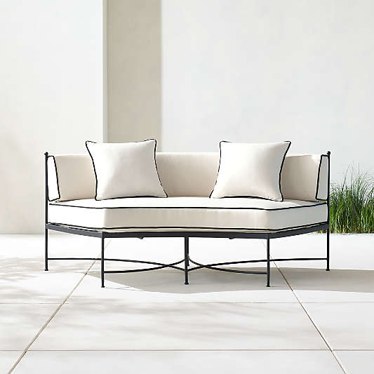 Galleria Metal Outdoor Curved Sofa with Cushion (72"-288")