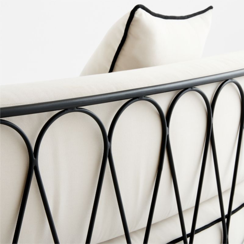 Galleria 72" Metal Outdoor Curved Sofa with Cushions