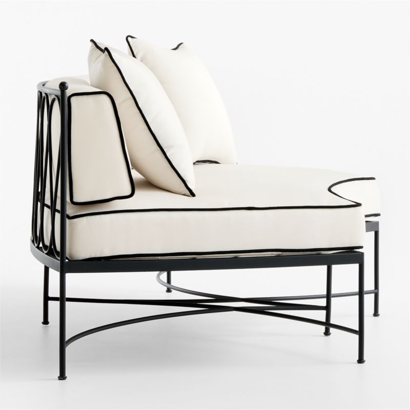 Galleria 72" Metal Outdoor Curved Sofa with Cushions