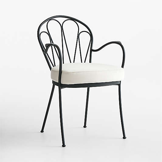 Galleria Metal Outdoor Dining Armchair with Cushion