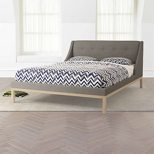 Gallery Grey Queen Wing Bed