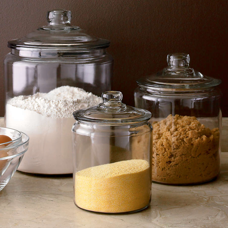 Heritage Hill Glass Jars with Lids in Food Storage, Crate and Barrel