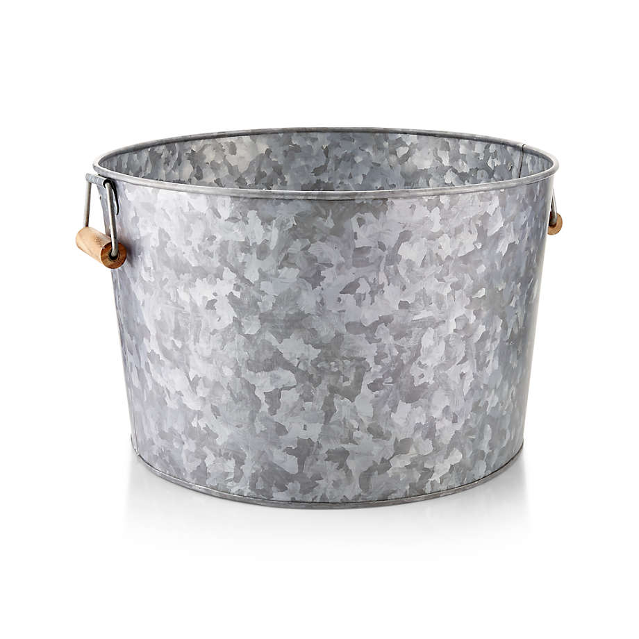 Crate&Barrel Galvanized Beverage Tub | Square One