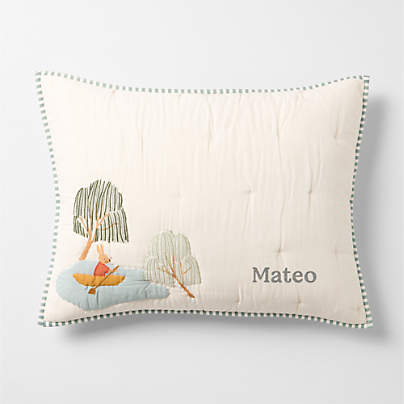 Game Time Garden Organic Cotton Kids Quilted Pillow Sham