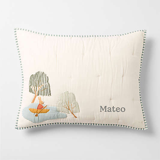 Game Time Garden Organic Cotton Kids Quilted Pillow Sham