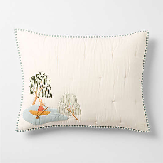 Game Time Garden Organic Cotton Kids Quilted Pillow Sham