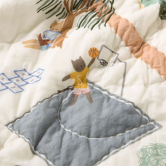 Game Time Garden 100% Organic Cotton Kids Twin Quilt