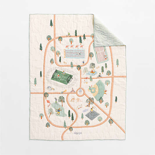 Game Time Garden Organic Cotton Kids Twin Quilt