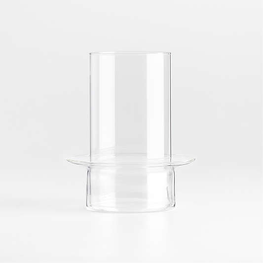 Gara Clear Glass Hurricane Candle Holder 7"