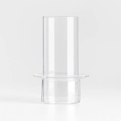 Gara Clear Glass Hurricane Candle Holder 9"