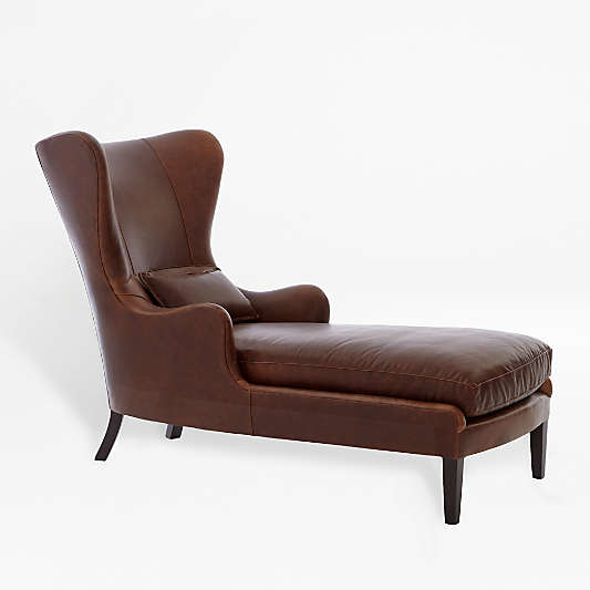 Garbo Leather Chaise Lounge