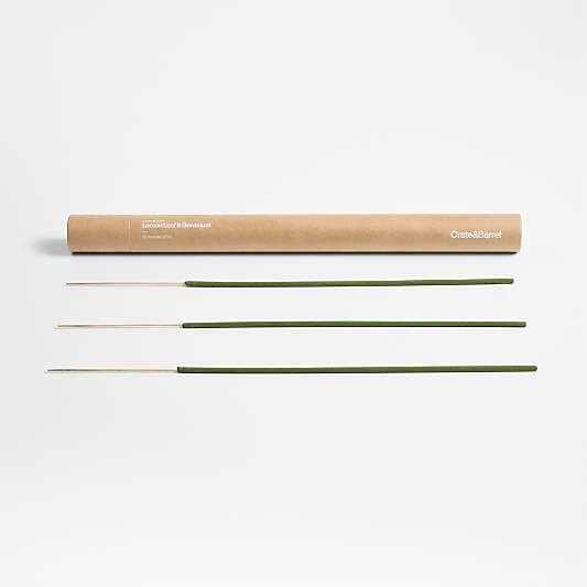 Garden Glow Lemon Leaf and Geranium Scented Bug Repellent Incense Sticks, Set of 30