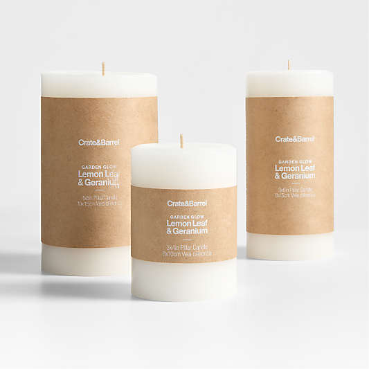Garden Glow Lemon Leaf and Geranium Scented Indoor/Outdoor Candle
