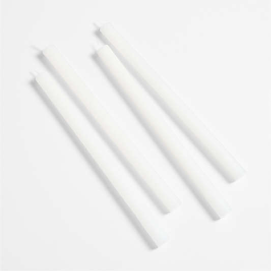 Garden Glow Lemon Leaf and Geranium Scented Indoor/Outdoor Taper Candles, Set of 4