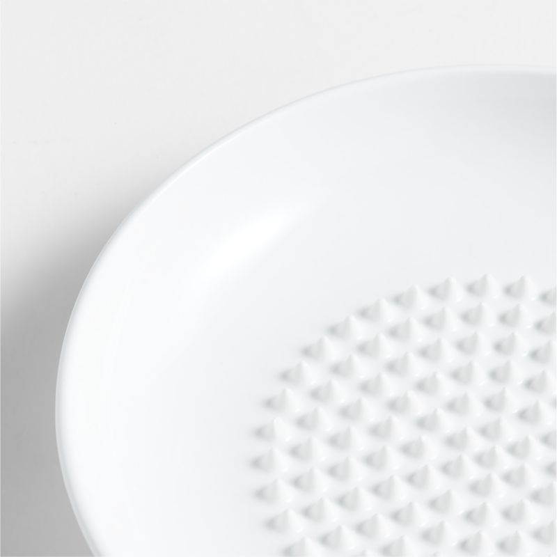 White Ceramic Garlic Plate - image 4 of 5