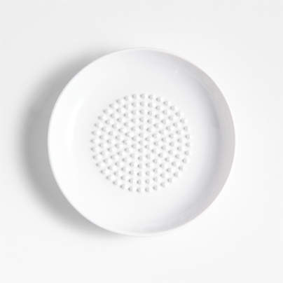 White Ceramic Garlic Plate