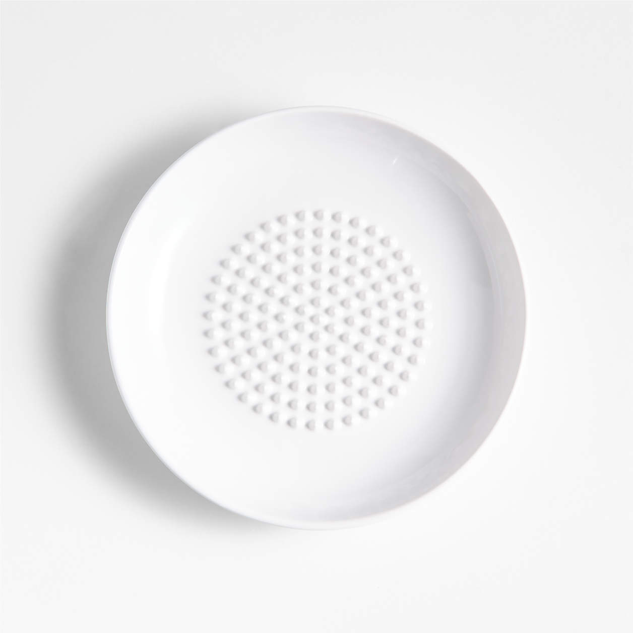 White Ceramic Garlic Plate Crate & Barrel