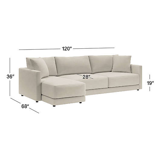 Gather Deep 2-Piece Left Arm Chaise Sectional Sofa