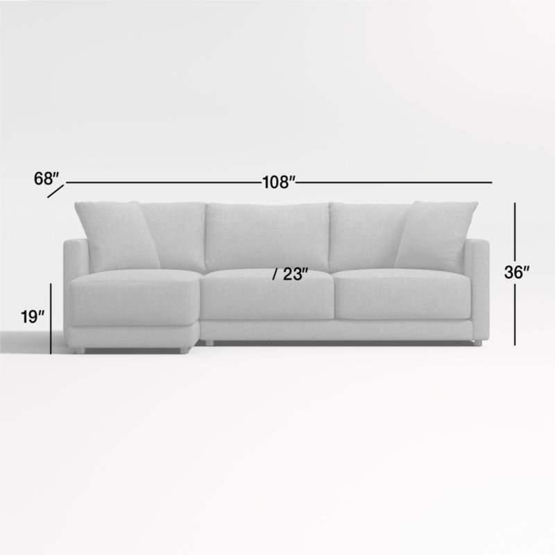 View Gather Deep 2-Piece Apartment Sectional Sofa with Left-Arm Chaise - image 3 of 17