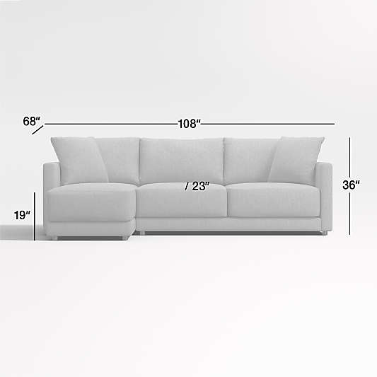 Gather Deep 2-Piece Apartment Sectional Sofa with Left-Arm Chaise