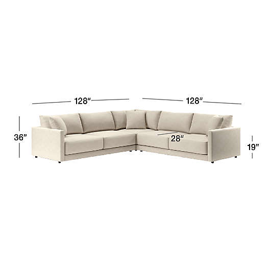 Gather Deep 3-Piece Sectional Sofa