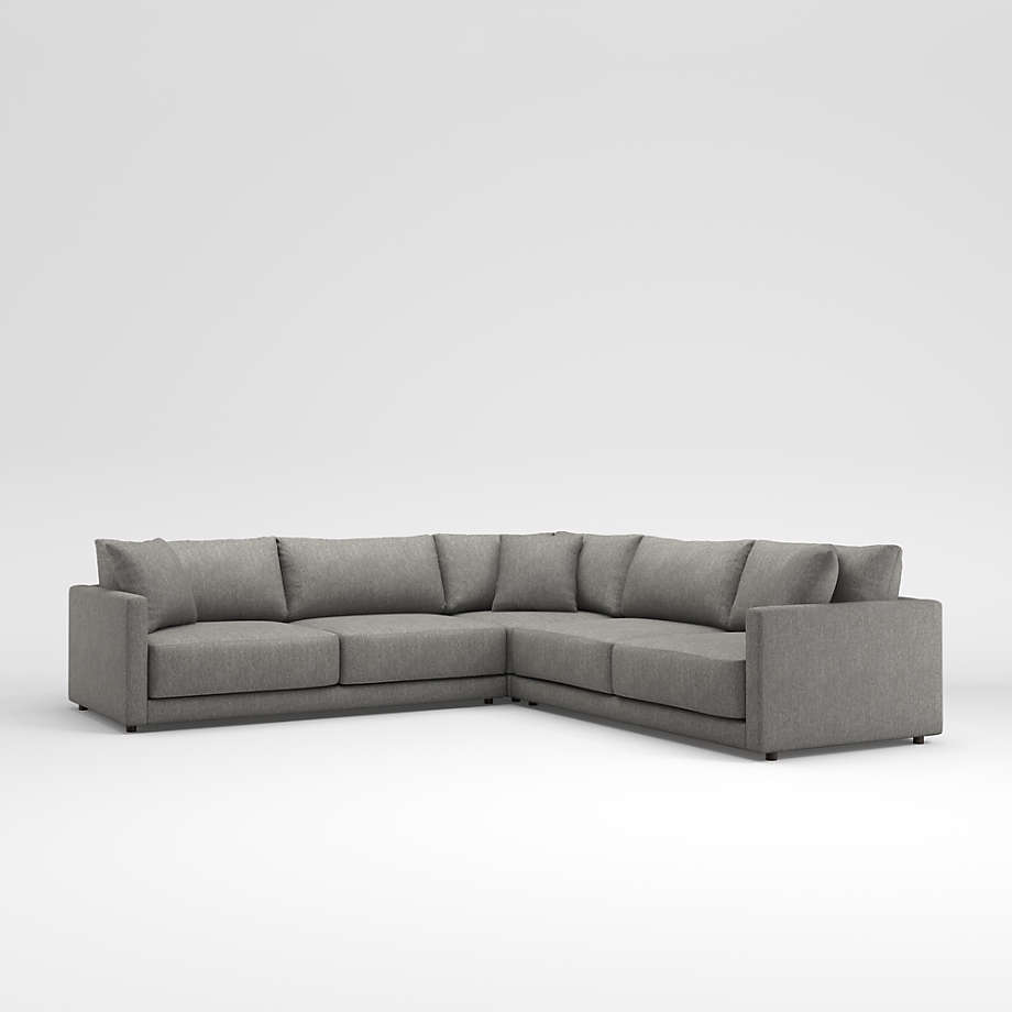 Gather Deep 3Piece Sectional Sofa + Reviews Crate & Barrel