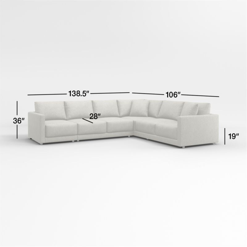 View Gather Deep 3-Piece L-Shaped Sectional Sofa - image 2 of 16