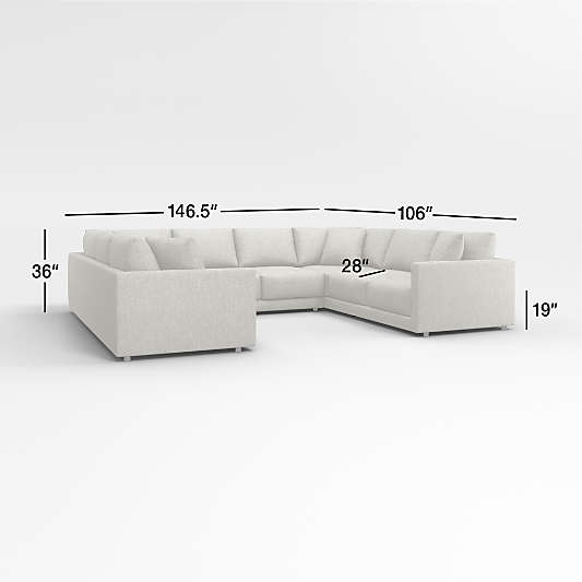 Gather Deep 3-Piece U-Shaped Sectional Sofa