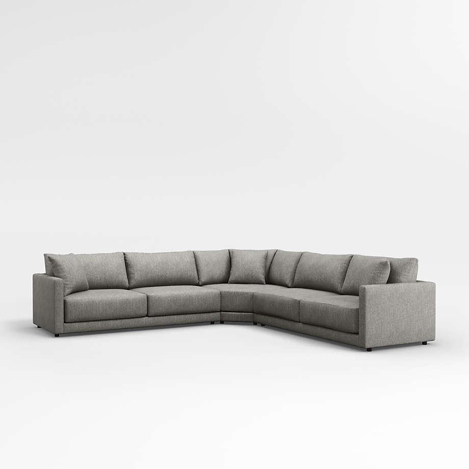Gather Deep 3Piece LShaped Sectional Sofa + Reviews Crate & Barrel