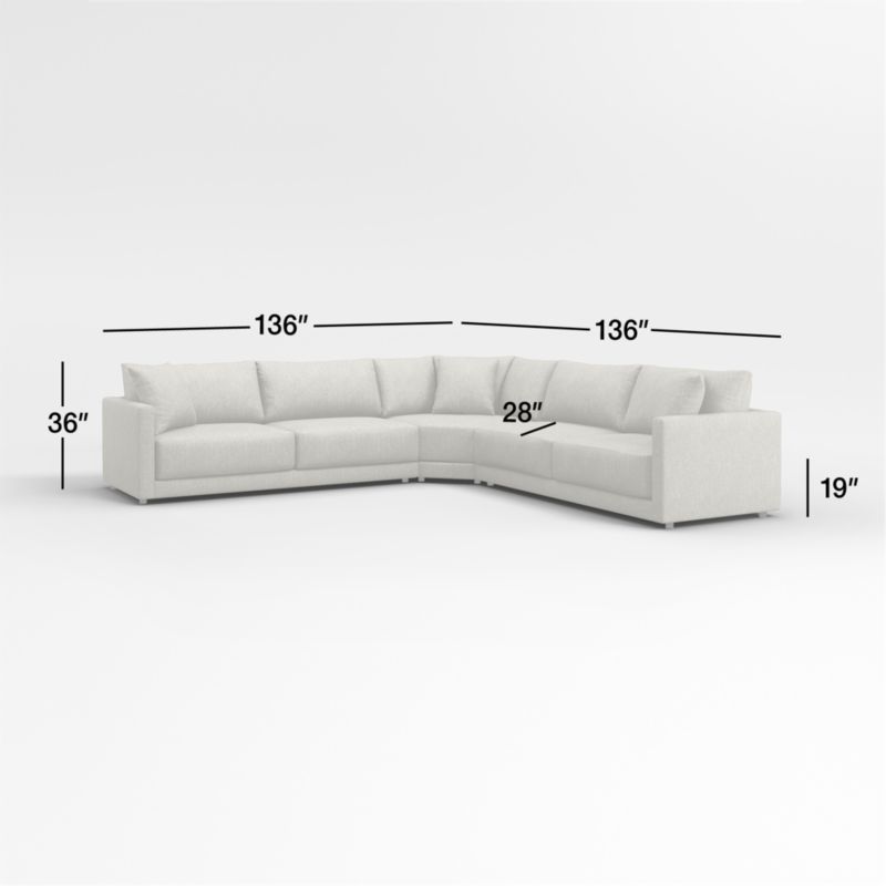 View Gather Deep 3-Piece L-Shaped Sectional Sofa - image 2 of 14