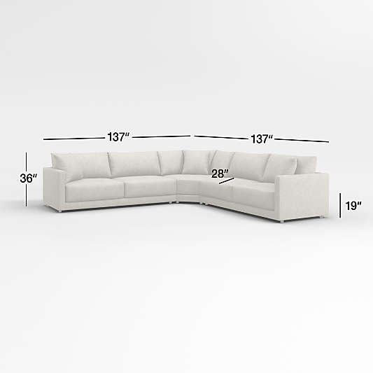 Gather Deep 3-Piece L-Shaped Sectional Sofa