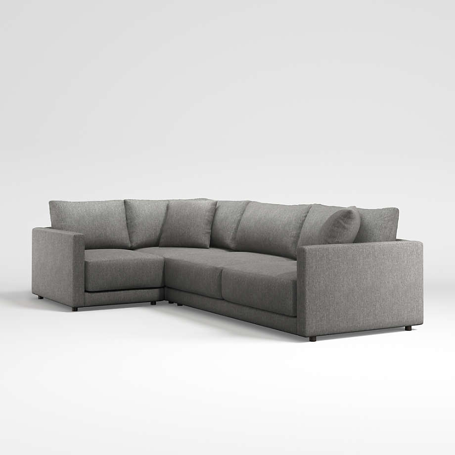 Gather Deep 3Piece Sectional Sofa + Reviews Crate & Barrel Canada