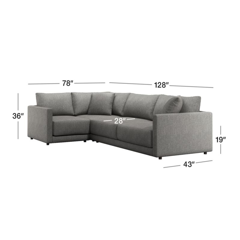 View Gather Deep 3-Piece Sectional Sofa - image 3 of 20