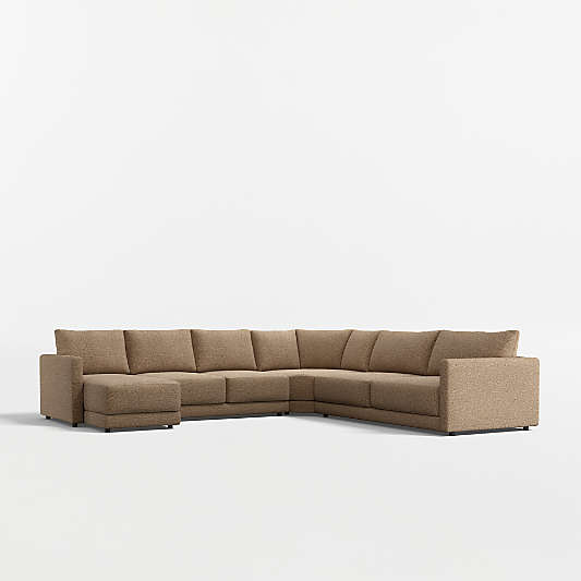 Gather 4-Piece L-Shaped Wedge Sectional Sofa with Chaise Lounge
