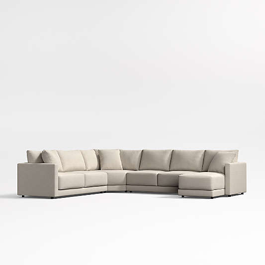 Gather 4-Piece Wedge Sectional Sofa with Chaise Lounge