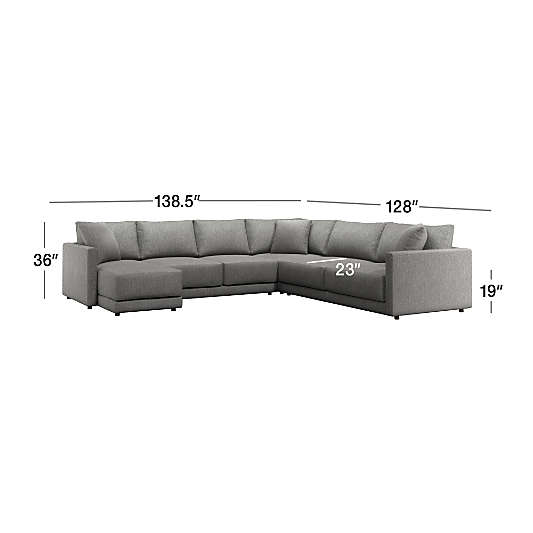 Gather Deep 4-Piece Sectional Sofa