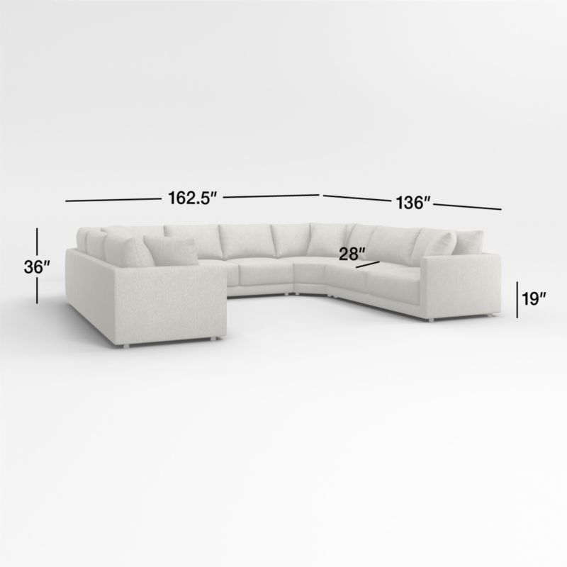 View Gather Deep 5-Piece U-Shaped Sectional Sofa - image 3 of 17