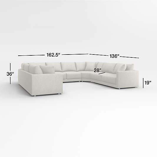 Gather Deep 5-Piece U-Shaped Sectional Sofa