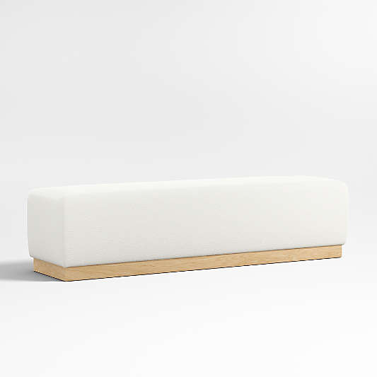 Gather 70" Ivory Upholstered Bench