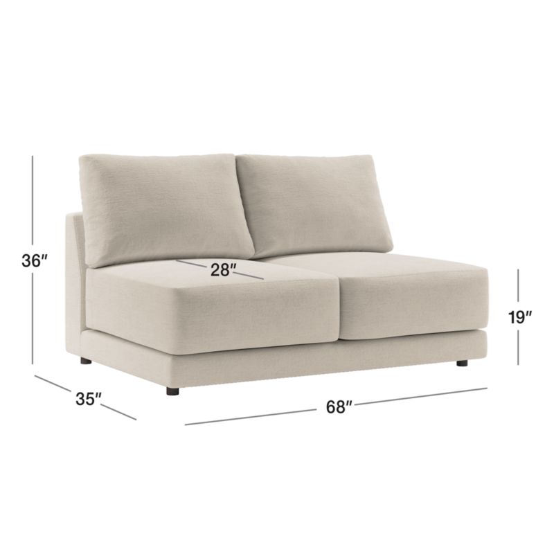 View Gather Deep Armless Loveseat - image 2 of 9