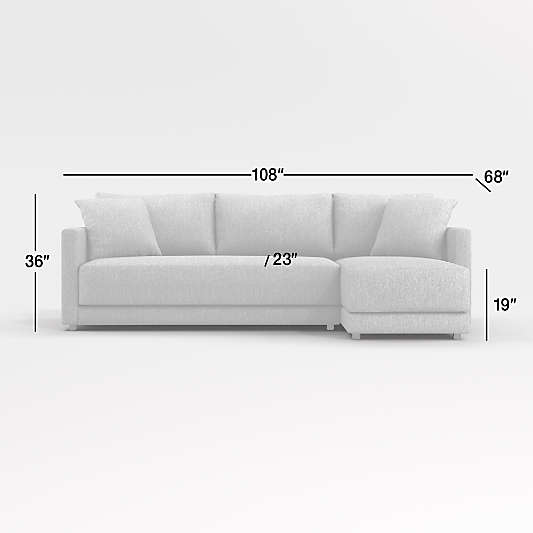 Gather Deep 2-Piece Chaise Apartment Bench Sectional Sofa