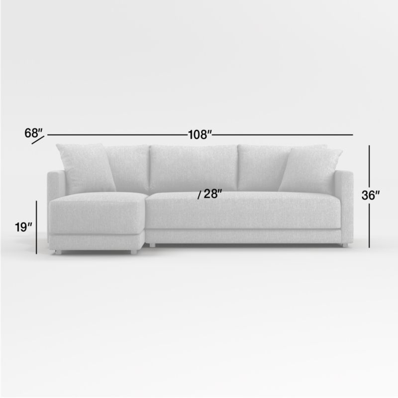 View Gather Deep 2-Piece Chaise Apartment Bench Sectional Sofa - image 3 of 17