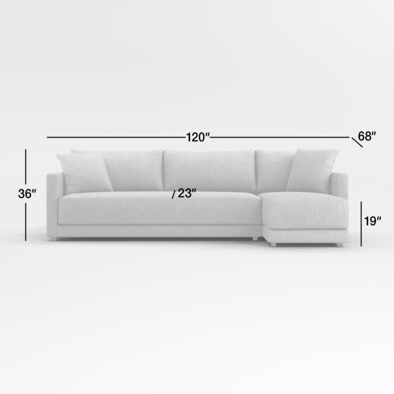 View Gather Deep 2-Piece Chaise Bench Sectional Sofa - image 3 of 17