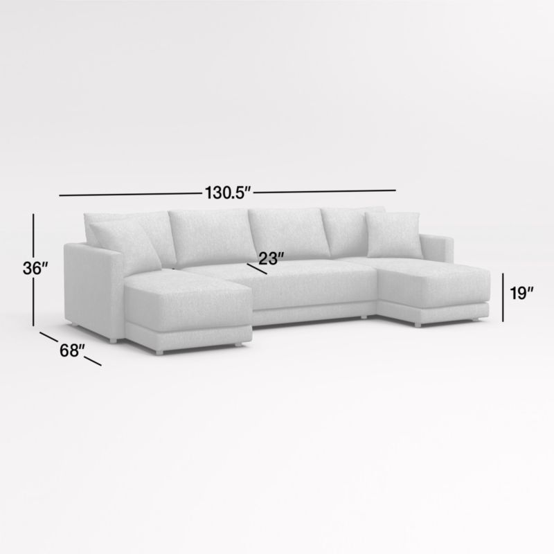 View Gather Deep 3-Piece U-Shaped Bench Sectional Sofa - image 3 of 17