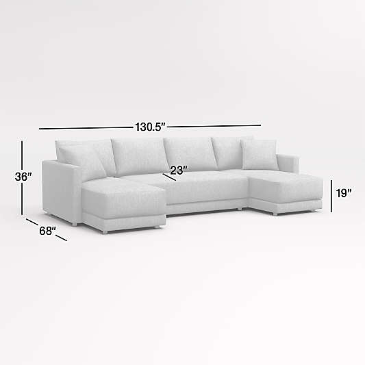 Gather Deep 3-Piece U-Shaped Bench Sectional Sofa